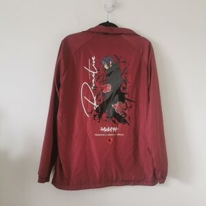 NARUTO Primitive x Naruto Crows Burgundy Lined Jacket Small